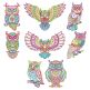 Mehndi Owls Machine Embroidery Designs by JuJu