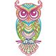 Mehndi Owls Machine Embroidery Designs by JuJu