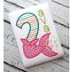 Mermaid Numbers Set Applique | Machine Embroidery Designs by JuJu