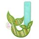 Mermaid Alphabet Set Applique | Machine Embroidery Designs by JuJu