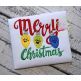Merry Christmas Lights Applique | Machine Embroidery Designs by JuJu