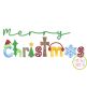 Merry Christmas Word Art Embroidery | Machine Embroidery Designs by JuJu