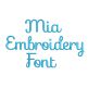 Mia Embroidery Font | Machine Embroidery Designs by JuJu