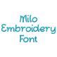 Milo Embroidery Font | Machine Embroidery Designs by JuJu