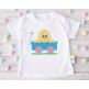 Chick In Wagon Applique | Machine Embroidery Designs by JuJu