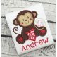 Sitting Monkey Heart Applique | Machine Embroidery Designs by JuJu