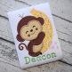 Monkey Hugs Banana Applique | Machine Embroidery Designs by JuJu