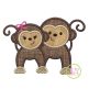 Monkey Applique Digital Machine Embroidery Designs by JuJu