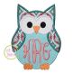 Monogram Owl Applique | Machine Embroidery Designs by JuJu