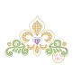 Swirly Fleur De Lis Motif Embroidery | Machine Embroidery Designs by JuJu