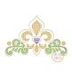 Swirly Fleur De Lis Motif Embroidery | Machine Embroidery Designs by JuJu