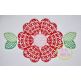 Heart Flower Motif Embroidery | Machine Embroidery Designs by JuJu