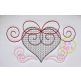 Heart Swirly Bow Motif Embroidery | Machine Embroidery Designs by JuJu