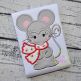 Mouse with Scarf Girl Applique | Machine Embroidery Designs by JuJu