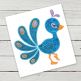 Mrs. Peacock | Machine Embroidery Designs by JuJu