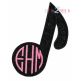 Music Note Applique | Machine Embroidery Designs by JuJu