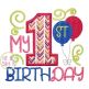 My 1st Birthday Applique | Machine Embroidery Designs by JuJu