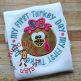 My First Turkey Day Girl | Machine Embroidery Designs by JuJu
