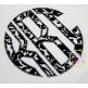 Natural Circle Applique Zig Zag Monogram