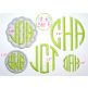 Natural Circle Monogram Embroidery Font | Machine Embroidery Designs by JuJu
