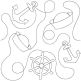 Nautical 1 End-to-End Quilting | Machine Embroidery Designs by JuJu