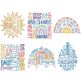 Spring Showers Subway Art Machine Embroidery Designs by JuJu