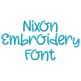 Nixon Embroidery Font | Machine Embroidery Designs by JuJu