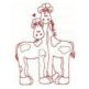 Noah's Ark Redwork Machine Embroidery Designs by JuJu
