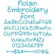 Nolan Embroidery Font | Machine Embroidery Designs by JuJu