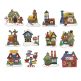 North Pole Village Filled Set 4 Machine Embroidery Designs by JuJu