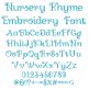 Nursery Rhyme Embroidery Font | Machine Embroidery Designs by JuJu