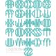 Octagon Monogram Small Embroidery Font | Machine Embroidery Designs by JuJu