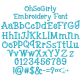 Oh So Girly Embroidery Font | Machine Embroidery Designs by JuJu