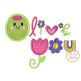 Olive You Word Art Applique | Machine Embroidery Designs by JuJu