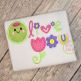 Olive You Word Art Applique | Machine Embroidery Designs by JuJu
