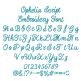 Ophelia Script Embroidery Font | Machine Embroidery Designs by JuJu