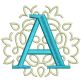 Ornamental Serif Satin Monogram | Machine Embroidery Designs by JuJu