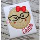 Ornament Girl Glasses Applique | Machine Embroidery Designs by JuJu