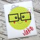 Ornament Boy Glasses Applique | Machine Embroidery Designs by JuJu