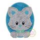 Oval Cat Boy Applique | Machine Embroidery Designs by JuJu