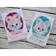 Oval Cat Girl Applique | Machine Embroidery Designs by JuJu