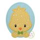 Oval Chick Boy Applique | Machine Embroidery Designs by JuJu