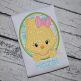 Oval Chick Girl Applique | Machine Embroidery Designs by JuJu