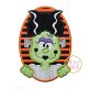 Oval Frankenstein Bride Applique | Machine Embroidery Designs by JuJu