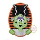 Oval Frankenstein Bride Applique | Machine Embroidery Designs by JuJu