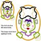 Oval Frankenstein Bride Applique | Machine Embroidery Designs by JuJu