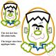 Oval Frankenstein Applique | Machine Embroidery Designs by JuJu