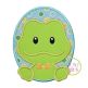Oval Frog Boy Applique | Machine Embroidery Designs by JuJu