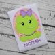 Oval Frog Girl Applique | Machine Embroidery Designs by JuJu