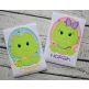 Oval Frog Boy Applique | Machine Embroidery Designs by JuJu